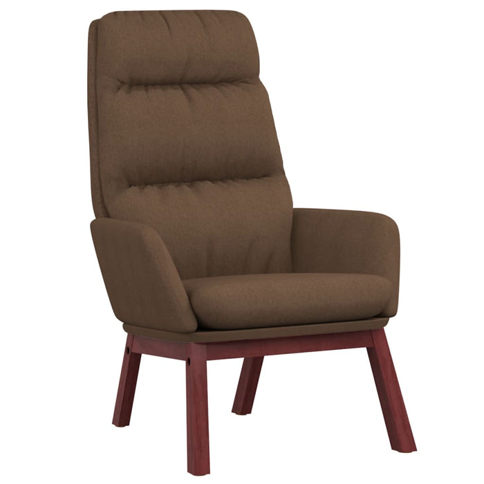 Relaxsessel mit Hocker Braun Stoff