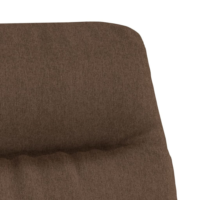 Relaxsessel mit Hocker Braun Stoff