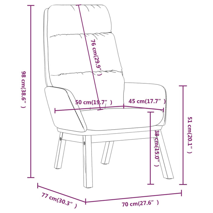 Relaxsessel mit Hocker Braun Stoff