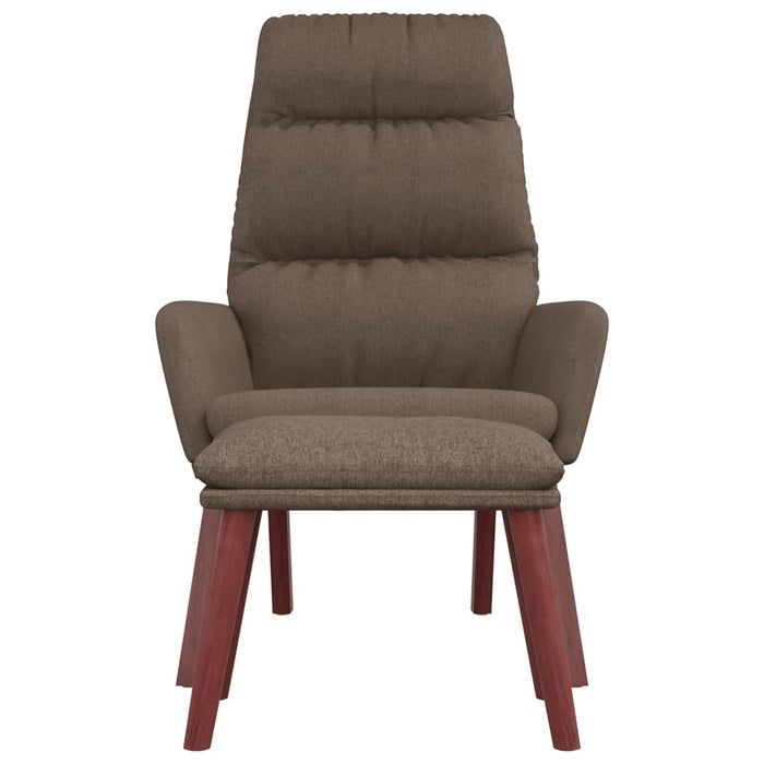 Relaxsessel mit Hocker Taupe Stoff