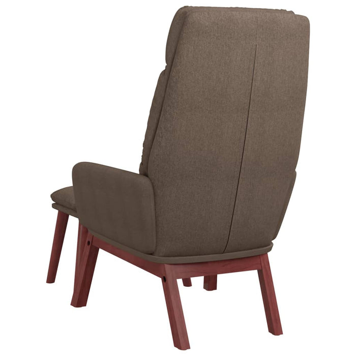 Relaxsessel mit Hocker Taupe Stoff