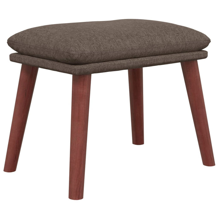 Relaxsessel mit Hocker Taupe Stoff