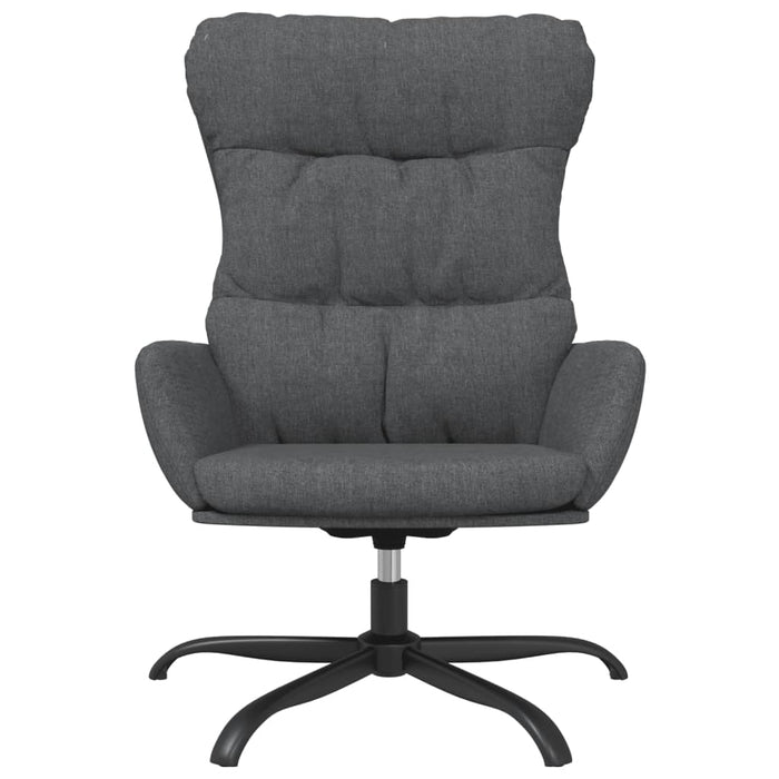 Relaxsessel mit Hocker Dunkelgrau Stoff