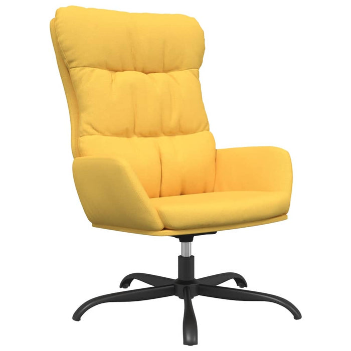 Relaxsessel mit Hocker Senfgelb Stoff