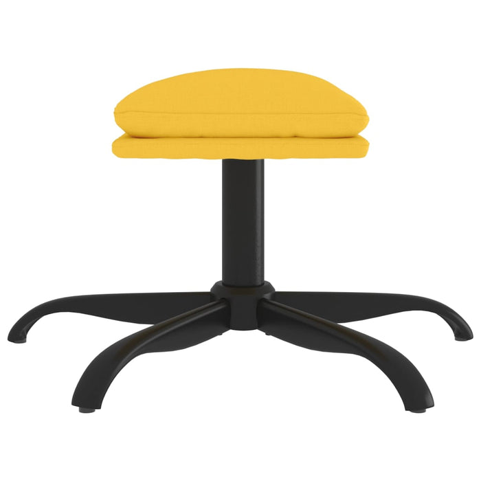 Relaxsessel mit Hocker Senfgelb Stoff