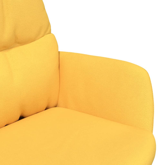 Relaxsessel mit Hocker Senfgelb Stoff
