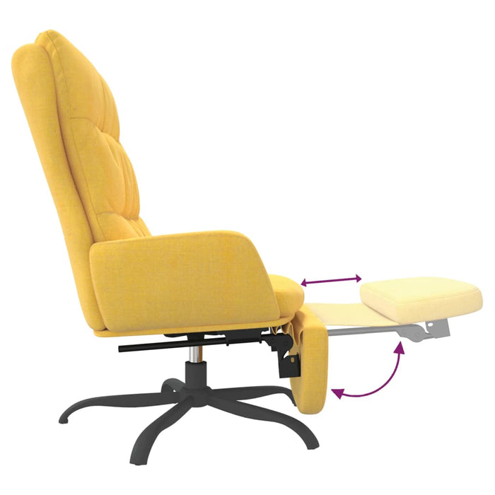 Relaxsessel mit Fußstütze Senfgelb Stoff