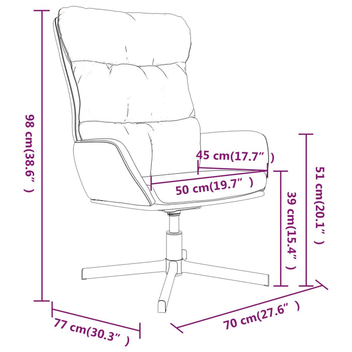 Relaxsessel mit Hocker Anthrazitgrau Kunstleder