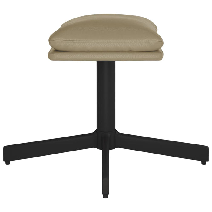 Relaxsessel mit Hocker Cappuccino-Braun Kunstleder