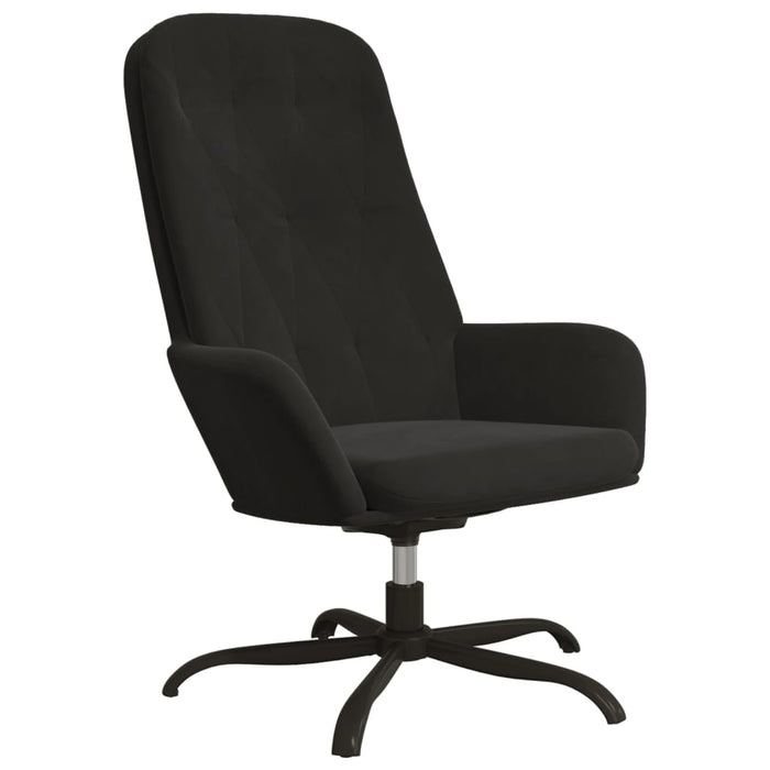 Relaxsessel mit Fußstütze Schwarz Samt