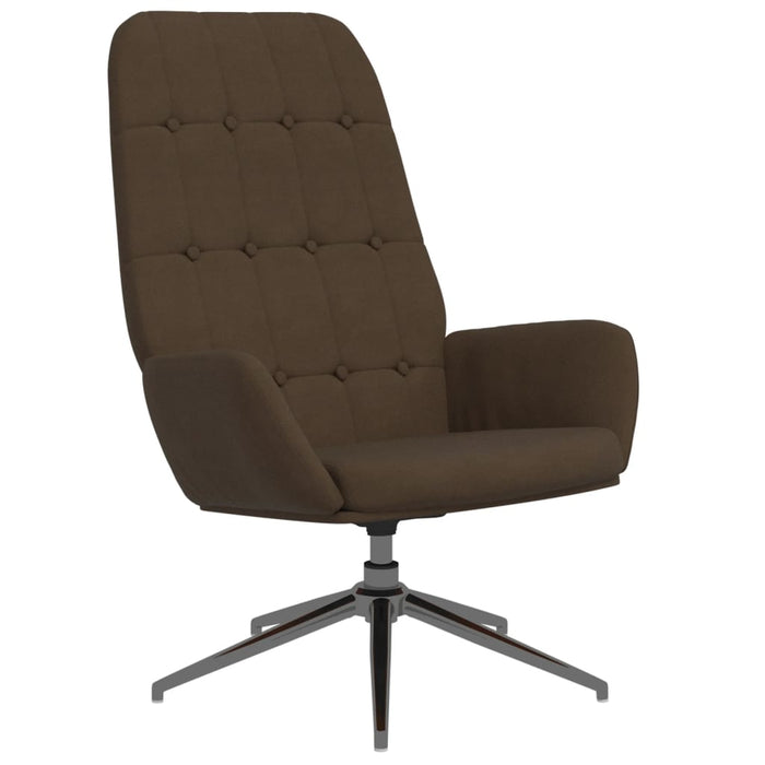 Relaxsessel mit Hocker Braun Mikrofasergewebe
