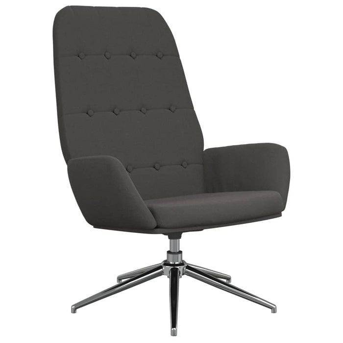 Relaxsessel mit Hocker Dunkelgrau Mikrofasergewebe