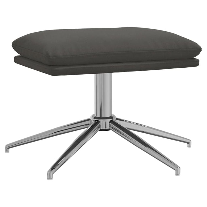 Relaxsessel mit Hocker Dunkelgrau Mikrofasergewebe