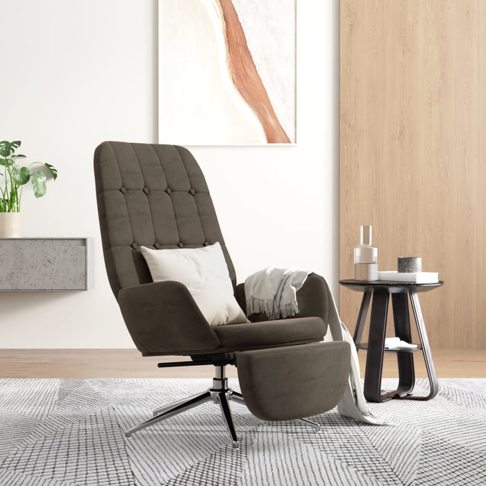 Relaxsessel mit Fußstütze Dunkelgrau Mikrofasergewebe