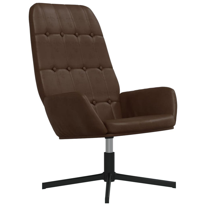 Relaxsessel mit Fußstütze Glänzend Braun Kunstleder