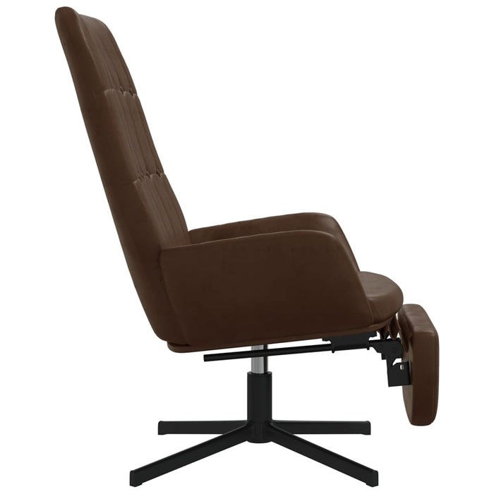 Relaxsessel mit Fußstütze Glänzend Braun Kunstleder