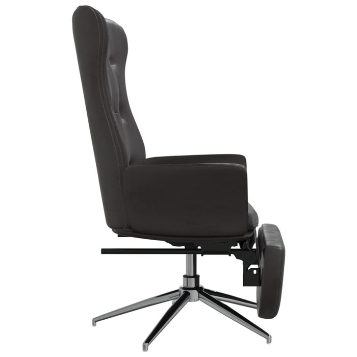 Relaxsessel mit Fußstütze Glänzend Schwarz Kunstleder