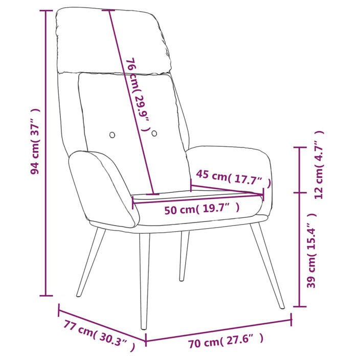 Relaxsessel mit Hocker Schwarz Mikrofasergewebe