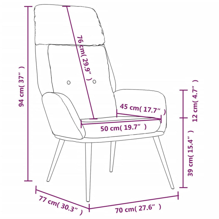 Relaxsessel mit Hocker Creme Mikrofasergewebe