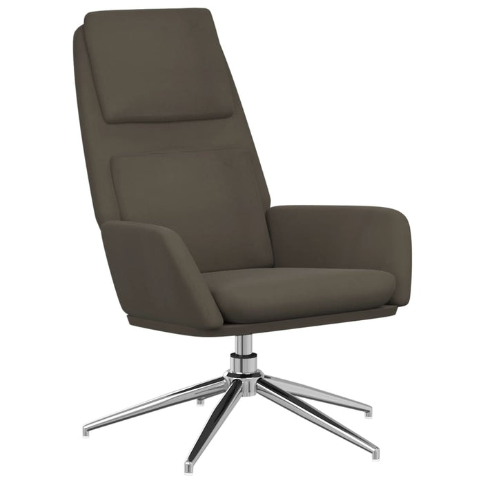 Relaxsessel mit Hocker Dunkelgrau Mikrofasergewebe
