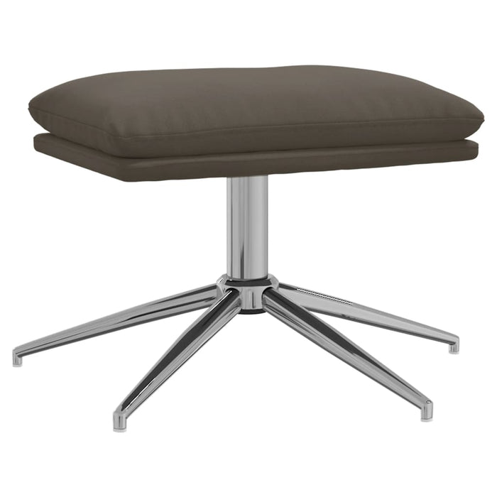 Relaxsessel mit Hocker Dunkelgrau Mikrofasergewebe