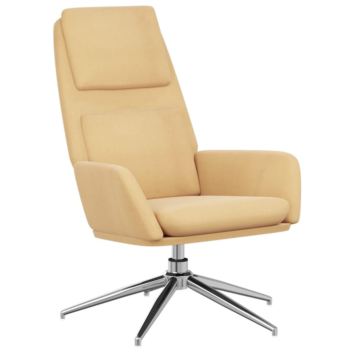 Relaxsessel mit Hocker Creme Mikrofasergewebe