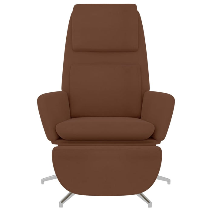 Relaxsessel mit Fußstütze Braun Mikrofasergewebe