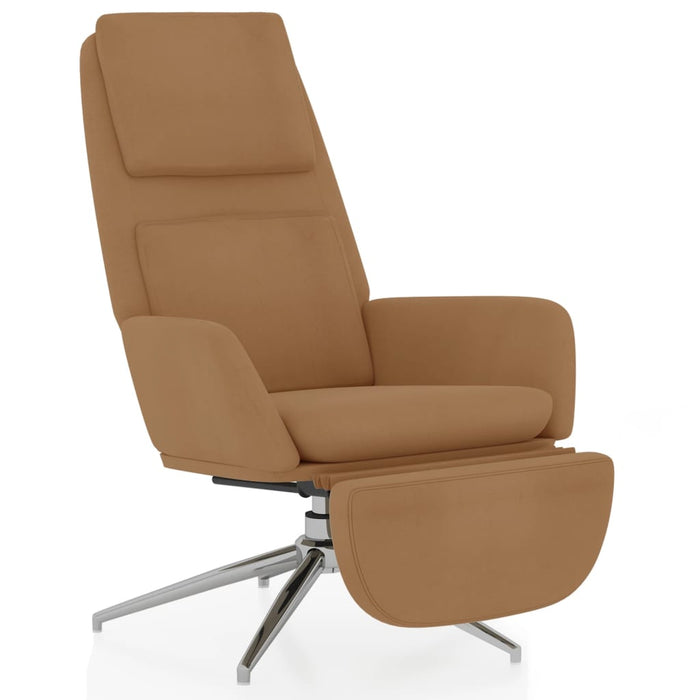 Relaxsessel mit Fußstütze Taupe Mikrofasergewebe