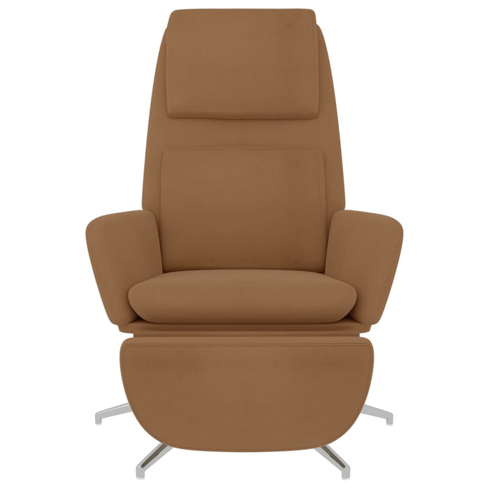Relaxsessel mit Fußstütze Taupe Mikrofasergewebe
