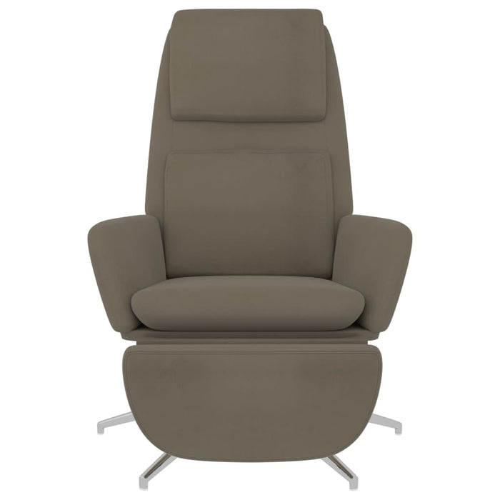 Relaxsessel mit Fußstütze Dunkelgrau Mikrofasergewebe