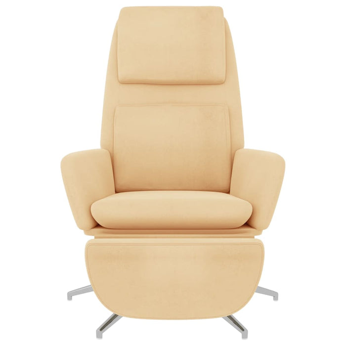 Relaxsessel mit Fußstütze Creme Mikrofasergewebe