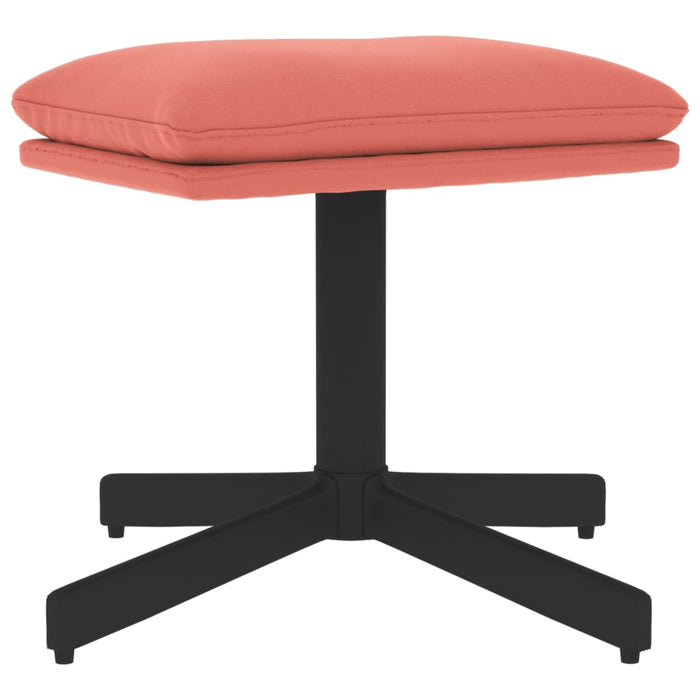 Relaxsessel mit Hocker Rosa Samt