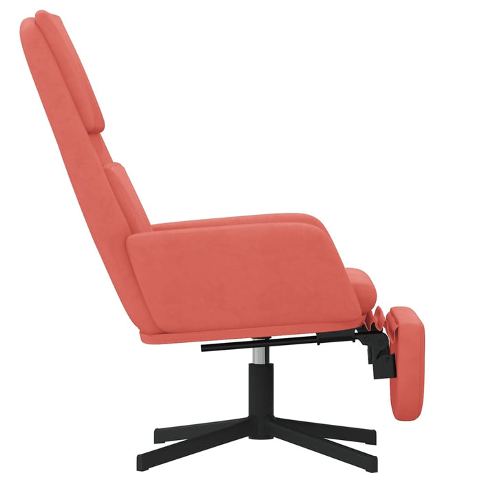 Relaxsessel mit Fußstütze Rosa Samt