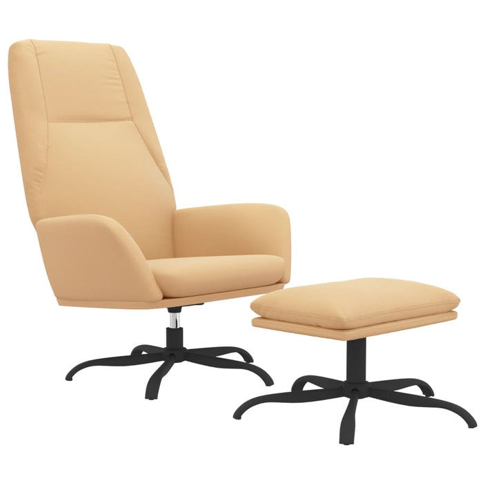 Relaxsessel mit Hocker Creme Mikrofasergewebe