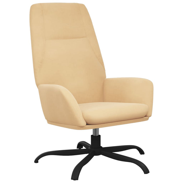 Relaxsessel mit Hocker Creme Mikrofasergewebe