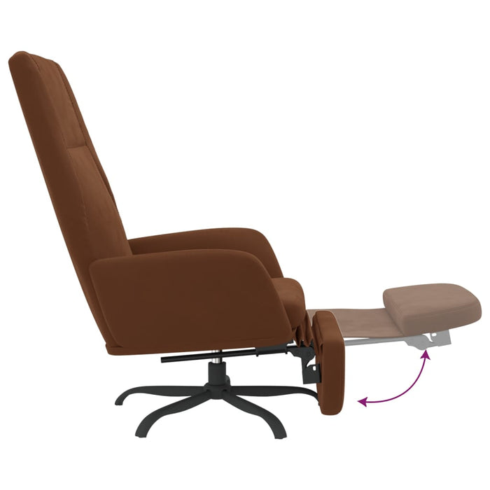 Relaxsessel mit Fußstütze Braun Mikrofasergewebe