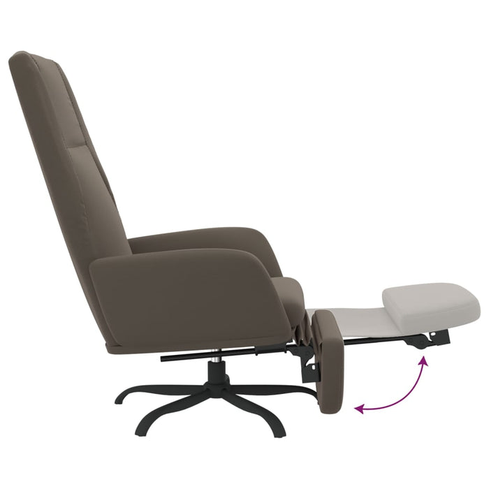 Relaxsessel mit Fußstütze Dunkelgrau Mikrofasergewebe