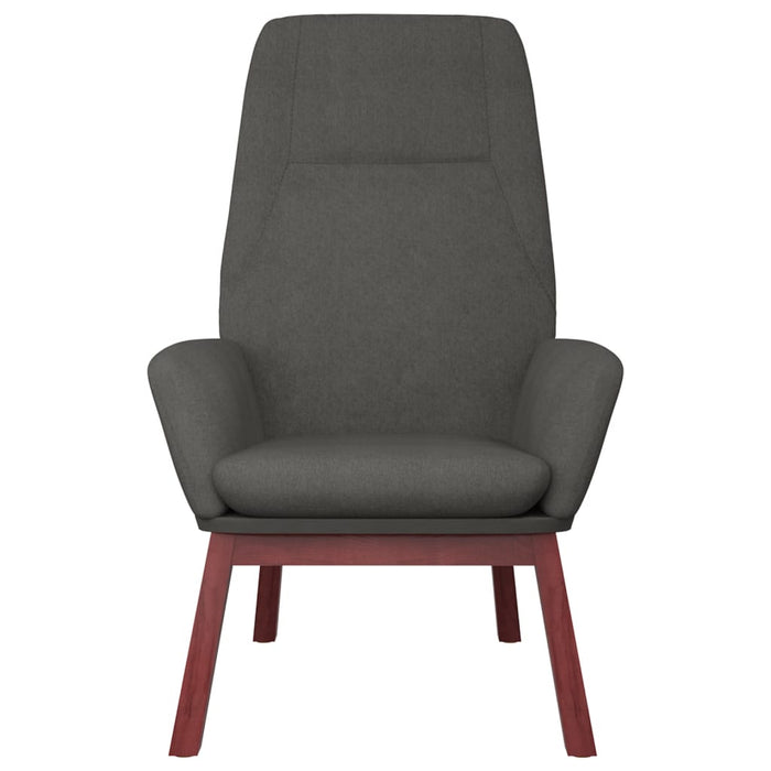 Relaxsessel mit Hocker Dunkelgrau Stoff