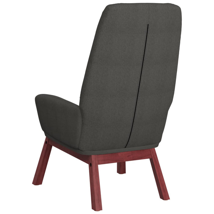Relaxsessel mit Hocker Dunkelgrau Stoff