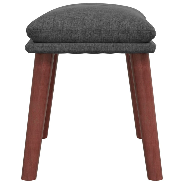 Relaxsessel mit Hocker Dunkelgrau Stoff