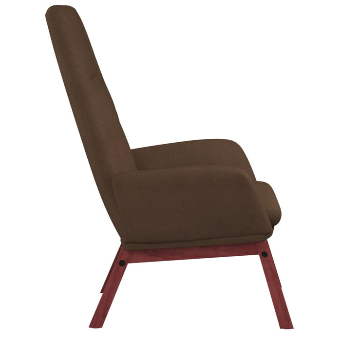Relaxsessel mit Hocker Braun Stoff