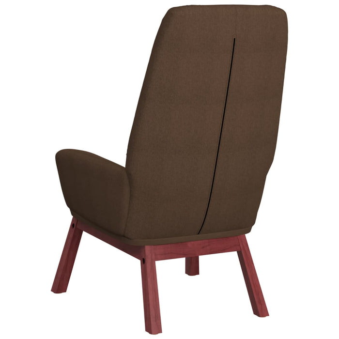 Relaxsessel mit Hocker Braun Stoff