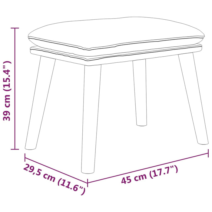 Relaxsessel mit Hocker Senfgelb Stoff