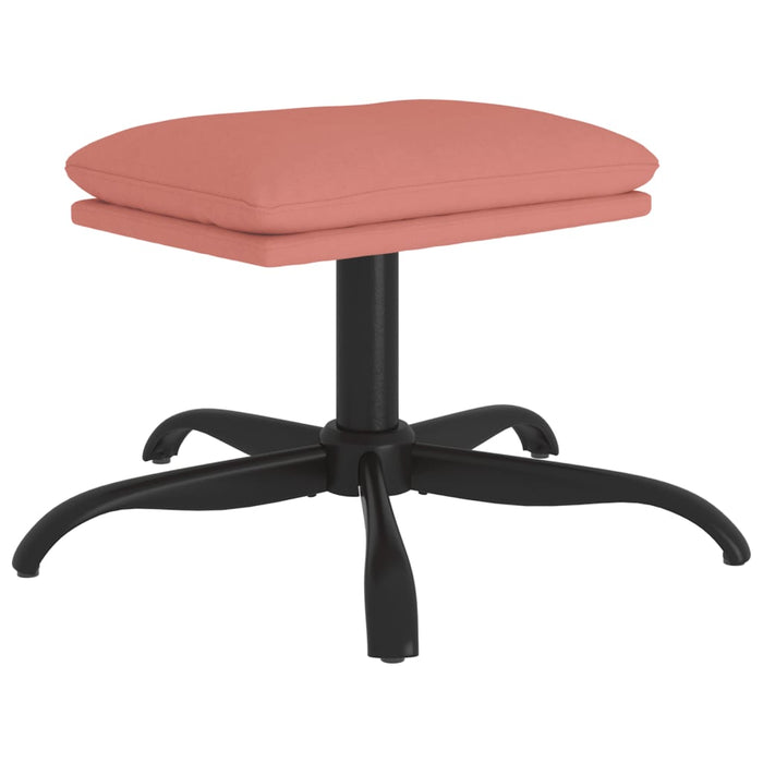 Relaxsessel mit Hocker Rosa Samt