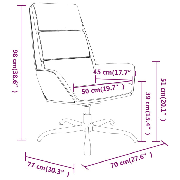 Relaxsessel mit Hocker Braun Samt