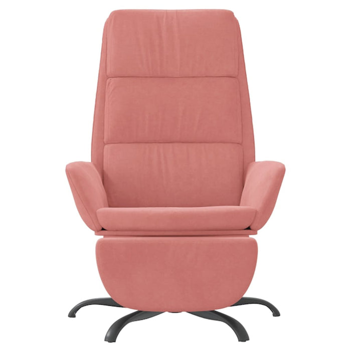 Relaxsessel mit Fußstütze Rosa Samt