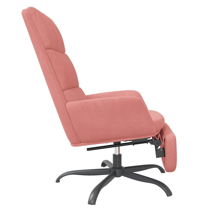 Relaxsessel mit Fußstütze Rosa Samt