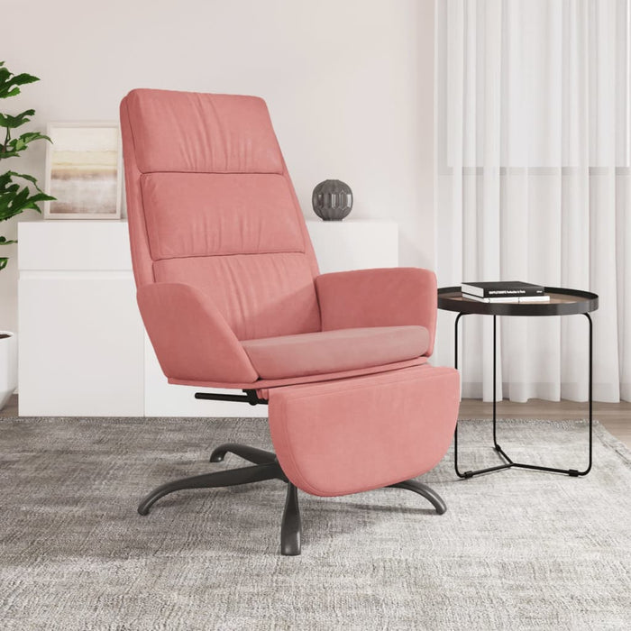 Relaxsessel mit Fußstütze Rosa Samt