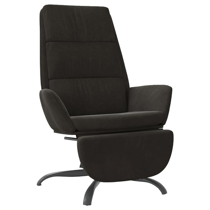 Relaxsessel mit Fußstütze Schwarz Samt