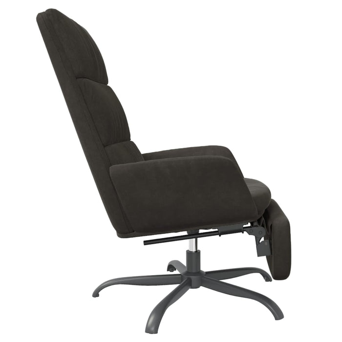 Relaxsessel mit Fußstütze Schwarz Samt